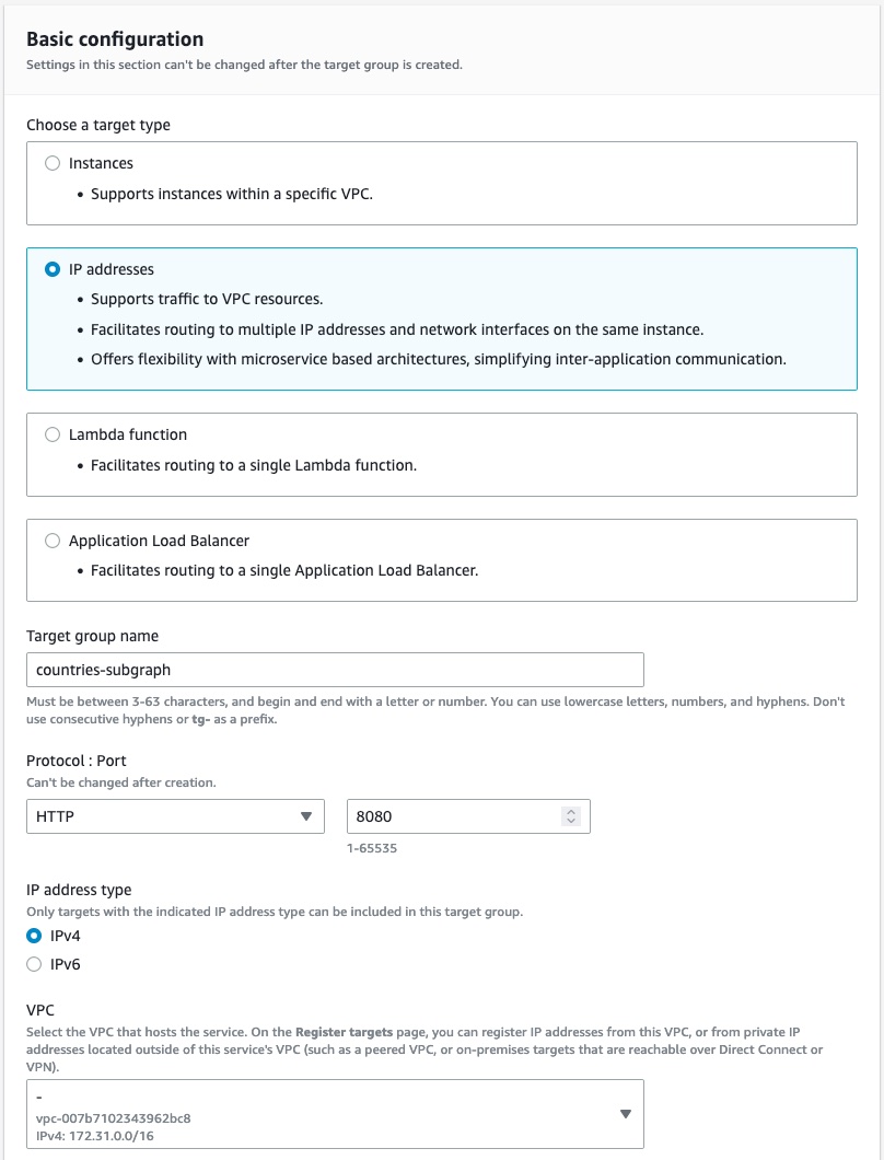 AWS VPC service page