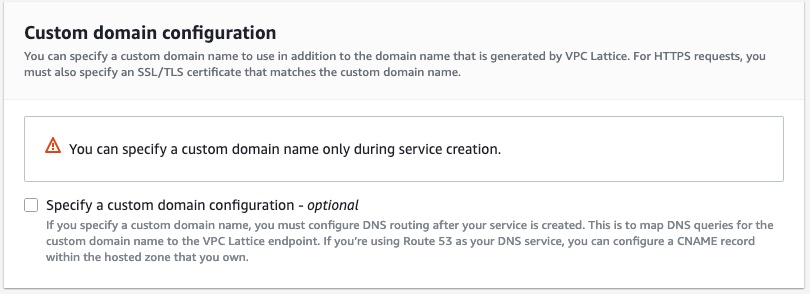 AWS VPC service page